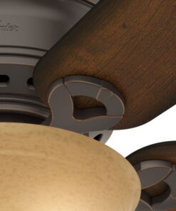 Hunter Fan Company, 51023, 42 inch Conroy Onyx Bengal Low Profile Ceiling Fan with LED Light Kit and Pull Chain Onyx Bengal finish 25 71khwwfWL