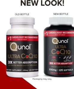 Qunol CoQ10 100mg Softgels, Ultra CoQ10 100mg, 3x Better Absorption, Antioxidant for Heart Health & Energy Production, Coenzyme Q10 Vitamins and Supplements, 4 Month Supply, 120 Count 25 71ki8iORbbL 3