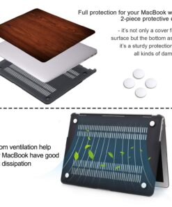 iCasso Compatible with MacBook Air 13 inch Case (Release 2010-2017 Older Version), Hard Shell Plastic Protective Case & Keyboard Cover Only for MacBook Air 13 Inch Model A1369/A1466 - Brown 18 71kiBXstxAL