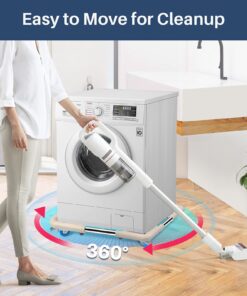 SPACECARE Mobile Roller with 4 Locking Wheels - Adjustable Furniture Dolly Washing Machine Stand Refrigerator Base Moving Cart Off White 33 71kijU YkCL