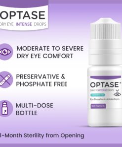 Optase Dry Eye Intense Drops - Preservative Free for Long Lasting Relief Artificial Tears To Relieve Severe Symptoms Multidose Bottle Step 3 Hydrate .33 fl oz, 300 Doses 27 71kjnJ1NkML