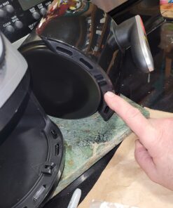 CHEFMAN Small, Compact Air Fryer Healthy Cooking, 2 Qt, Nonstick, User Friendly and Adjustable Temperature Control w/ 60 Minute Timer & Auto Shutoff, Dishwasher Safe Basket, BPA - Free, Black 2 Quart 38 71klMc3k5cL 1