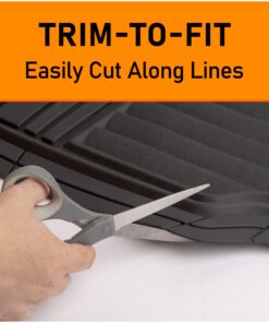 Armor All® 4-Piece Rubber Floor Mats, All-Weather Protection, Universal, Trim to Fit Front, Back, Full Coverage Custom Fit Mats for Cars, Trucks, SUVs - (Black) 4-Piece Black Rubber Floor Mats 37 71kmLxHlIuL