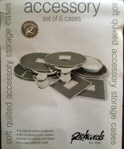 Richard's Homewares - Micro Fiber Deluxe Six Piece Accessory Storage Set - Gray (1 Pack) 1 Pack 28 71kn e08diL