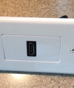 BUYER'S POINT HDMI Wall Plate | UL Listed Single Outlet HDMI 2.0 w/Built In 6-inch Pigtail, Supports Ethernet and 4K Video, Perfect Cable for Gaming PC, BluRay and Home Theaters (White) — 1 Pack White 20 71knRmQgTkL