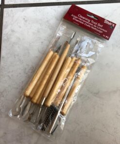 Darice 11-Piece Clay Tools Set from Studio 71 – Metal Tipped Clay Sculpting Tools with Wood Handles, Ideal for Cleaning and Creating Decorative Effects on Clay Surfaces 40 71kp40ELHoL
