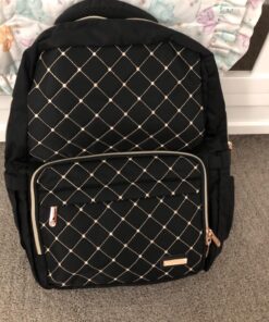 Bamomby Diaper Bag, Diaper Bag Backpack for Baby Boys Girls, Multifunction Large Rucksack Diaper Bags with Changing Pads, Waterproof Travel Back Pack Knapsack for Dad & Mom -Stylish Black 79 71kpOXZ08L