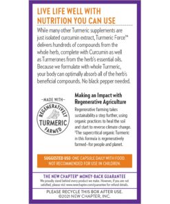 New Chapter Turmeric Supplement, One Daily, Heart, Brain & Healthy Inflammation Support, Supercritical Turmeric Curcumin Means No Black Pepper Needed, Non-GMO, Gluten Free – 120 Count (4 Month Supply) 120 Count (Pack of 1) 16 71kpSqEBgjL