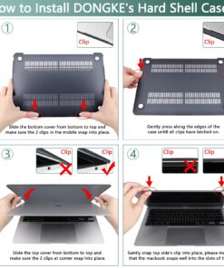 DONGKE for MacBook Air 13 Inch Case 2021 2020 2019 2018 Release Model A2337 M1 A2179 A1932, Frosted Matte Clear Hard Shell Cover for MacBook Air 13" with Retina Display & Touch ID - Garden Floral 30 71kpxQs6QoL
