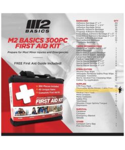 Professional 300 Piece (40 Unique Items) First Aid Kit | Emergency Medical Kits | Home, Business, Camping, Car, Office, Travel, Vehicle, Kids, Boat, Survival, Supplies 65 71kq9ykr2yL