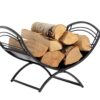 ShelterLogic 90392 Metal Firewood Log Holder, Black 62 71kqbyUKAHL