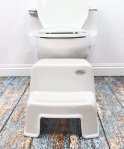 Dual Height 2 Step Stool for Kids | Slip Resistant Soft Grip Toddler's Stool for Potty Training and Use in The Bathroom or Kitchen | BPA Free for Comfort and Safety (1 Pack, Grey) 1 Count (Pack of 1) Gray 28 71krK2vY8uS