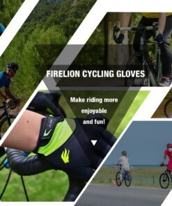 FIRELION Bike Gloves for Men/Women Cycling,Cycling Gloves for Outdoor MTB DH Road Racing,Full Finger Half Finger Padded Bicycle Protective Gloves,Non-Slip Shock-Absorbing Touchscreen Riding Gloves Large Full Green 13 71ksaz5804L 1