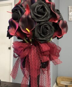 Luyue 20 Pcs Fake Calla Lily Artificial Flowers Bridal Wedding Bouquet Latex Real Touch Flower Home Kitchen Office Decor-Brick Red Brick Red 26 71ksg2rqUcL