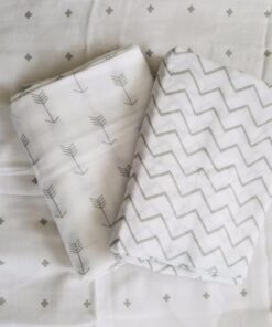 Ziggy Baby Muslin Baby Swaddle Blankets - 3 Pack - Gender Neutral for Boys and Girls - Chevron, Arrow, Cross, Grey/White (47x47) Grey-white 36 71ksiBAwcxL