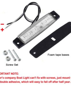 Shangyuan Marine Boat Lights, Utility Led Interior Lights For Boat Deck Courtesy Transom Cockpit Light, 12v Waterproof Marine Lighs For Yacht Fishing Pontoon Boat Sailboat Kayak Bass Boat Vessel, 6Pcs white 26 71ksjXo81L