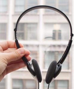 Panasonic Headphones, On-Ear Lightweight Earphones with XBS for Extra Bass and Clear, Natural Sound, 3.5mm Jack for Phones and Laptops, Work from Home - RP-HT21 (Black & Silver), 36 x 6.7 x 0.5 inches On Ear - No Mic 27 71kt2FoTx L