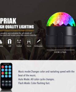Sound Activated Party Light, Spriak Disco Light Disco Ball - Remote Control, 7 Modes - Best Dj Dance Lamp Strobe Lights for Birthday Xmas Festival Parties, Stage Bar Club Room House Karaoke Wedding plug-in disco light 28 71kt3caS3OL