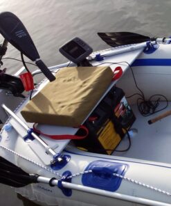Sea Eagle SE9 Lightweight Inflatable Boat with Inflatable Floor, 5' Oar Set, Boat Bag, Foot Pump, 2 Seats Great for Boating, Motoring, Rowing, Fishing & Yacht Tending Fisherman's Dream 19 71ktHhFOyEL