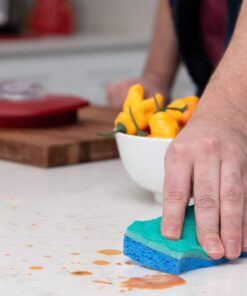 O-Cedar Scrunge Multi-Use (Pack of 6) Non-Scratch, Odor-Resistant All-Purpose Scrubbing Sponge Safely Cleans All Hard Surfaces in Kitchen and Bathroom, 6 Count (Pack of 1), Blue 6 Count (Pack of 1) 39 71ktrMLLSL