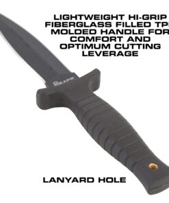 Reapr 11002 Tac Boot Knife, 4.75 Inch Double Edge Self Defense Knife for EDC | Use as Ankle Knife, Belt Knife or Over Shoulder Carry | 4.25" Hi Grip Handle | Nylon Web Sheath with Abs Insert 23 71kttB0Vm7S