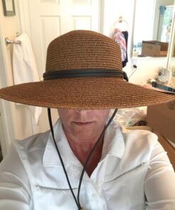 Sloggers Wide Brim Hats for Women - Braided Packable Summer Hats for Women Medium Dark Brown 24 71kumuLIkFL