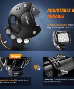 Nilight Led Pods Fog Lights - 18W 1260LM Flood Lights for Off Road, Boats - 2 Year Warranty 28 71kvJoOoxsL