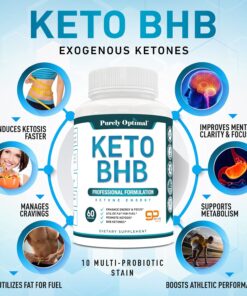 Purely Optimal Premium Keto Diet Pills Utilize Fat for Energy with Ketosis - Boost Energy & Focus, Manage Cravings, Support Metabolism - Keto Bhb Supplement for Women & Men - 30 Days Supply 29 71kvdoQYekL