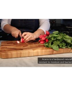 Ironwood Gourmet Large End Grain Prep Station Acacia Wood Cutting Board, 14 x 20-Inch, Brown 14" x 20" 31 71kw1r0y6vL