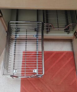 Household Essentials Glidez Chrome-Plated Steel 1-Tier Sliding Under Sink Cabinet Organizer, Chrome Single Tier 11.5" - Standard 31 71kwCET8YSL