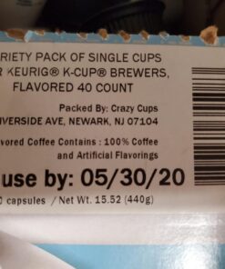 Crazy Cups Flavored Coffee Pods Variety Pack, Fully Compatible With All Keurig Flavored K Cups Brewers, Coffee Sampler, 40 Count 42 71kwUANAhSL