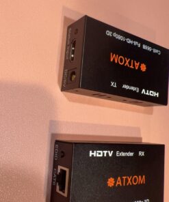 ATXOM HDMI Over Ethernet Extender, Over Cat 5e/6/7 LAN Cable, Up to 200Ft, Full HD 1080P @ 60HZ, EDID Copy, Dolby Digital/DTS Compatible, High Resolution Signal, Balun Transmitter and Receiver 63 71kwgsVrBZL