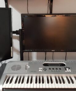 WALI Free Standing Dual LCD Monitor Fully Adjustable Desk Mount Fits 2 Screens up to 27 inch, 22 lbs. Weight Capacity per Arm, with Grommet Base (MF002), Black 41 71kx1G8YEcL