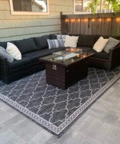 Outland Living 401 Series - 44-Inch Outdoor Propane Gas Fire Table, Espresso Brown/Rectangle 58 71kxd2UgIdL