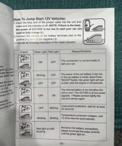 ASPERX Jump Starter, 1500A Peak Battery Jump Starter for Up to 7.0L Gas or 5.5L Diesel Engine, 12V Portable Battery Starter with 1.4 INCH LCD Display Black-C 90 71kxkcDpvmL