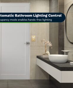 TOPGREENER Motion Sensor Switch, PIR Sensor Light Switch, Occupancy & Vacancy Modes, No Neutral Wire Required, Operable Without Ground Wire, 1.25A, 150W Dimmable LED, Single Pole, TDOS5-KM-GD, Gold 1 Pack 20 71kxnWDtFzL