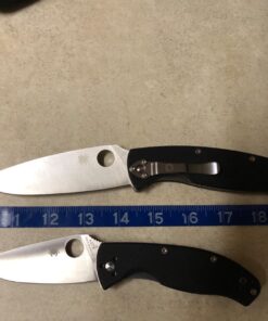 Spyderco Resilience Folding Pocket Knife with 4.20" 8Cr13MoV Stainless Blade and G-10 Handle - PlainEdge - C142GP 56 71kyk9EthPL