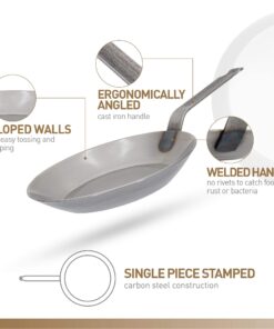 Matfer Bourgeat, Gray 0 Black Steel Round Frying Pan, 10 1/4-Inch 24 71kymBTfEJL