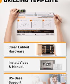 Perlegear UL Listed Full Motion TV Wall Mount for Most 37–82 inch Flat Curved TVs up to 110 lbs, 12″/16″ Wood Studs, Bracket with Articulating Arms, Swivel, Tool-Free Tilt, Max VESA 600x400mm 22 71kytPqaBUL