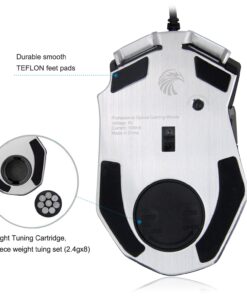 Burxoe Mouse Mice Z-7900 4000 DPI Metal Base MMO/FPS High Precision Optical Gaming Mouse 37 71kzPrUN9BL