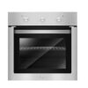 Empava 24" Electric Single Wall Oven with Basic Broil/Bake Functions Mechanical Knobs Control in Stainless Steel, A01, Black