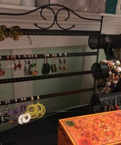 Mango Steam Jewelry Organizer for Hanging Earrings Black 36 71l U0DyTpL