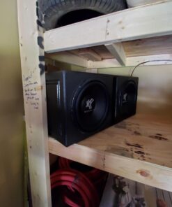 QPower QBOMB12V Dual 12 Inch Subwoofer Box with Bedliner Spray for Speakers, High-Performance Vented Subwoofer, Durable Sub Box, Black 46 71l1JspdsxL