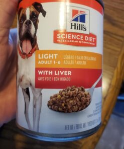 Hill's Science Diet Wet Dog Food, Adult, Light for Healthy Weight & Weight Management, 13 oz. Cans, 12-Pack 43 71l1NytorSL
