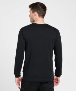 Caterpillar Trademark Banner Long Sleeve Tee Shirts for Men with Center Back Neck Wire Management Loop and Cat Workwear Logo Medium Black 15 71l1l5hXt2L