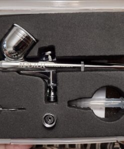 Master Airbrush Cool Runner II Dual Fan Air Compressor Professional Airbrushing System Kit with 3 Airbrushes, Gravity and Siphon Feed - 6 Primary Opaque Colors Acrylic Paint Artist Set - How to Guide 47 71l2c1AmxwL