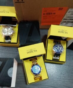Invicta Men's 6983 Pro Diver Collection Chronograph Blue Dial Black Polyurethane Watch 44 71l3KxLUHnL