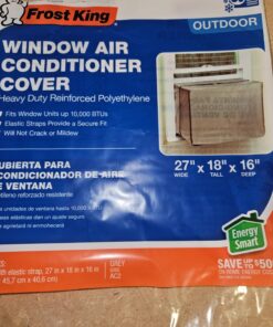 THERMWELL Frost King AC2H Outside Window Air Conditioner Cover, 18 x 27 x 16-Inch, 18"X27"X16"X6, 18" x 27" x 16" x 6 mil Fits up to 10,000 BTU, Gray 23 71l40fHMdL