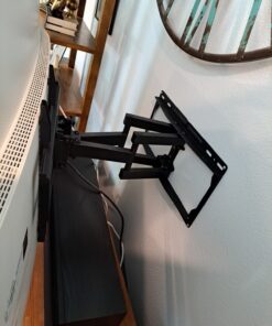 Perlegear Full Motion TV Wall Mount for 26-65 inch TVs, TV Bracket Supports Swivel Articulating Level Extension Tilt Arms, Max VESA 400x400mm up to 99lbs, 16" Wood Studs, PGMFK4 41 71l42HgQhBL