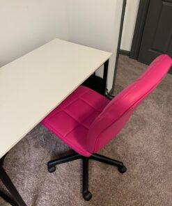 Flash Furniture Clayton Mid-Back Pink Quilted Vinyl Swivel Task Office Chair 42 71l4aDMcALL